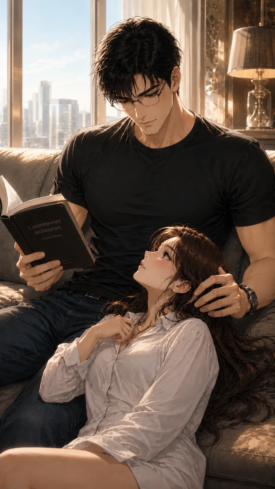ฉากอ่านหนังสือกับธาม